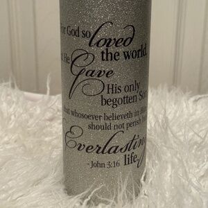 20 oz glitter tumbler John 3:16
